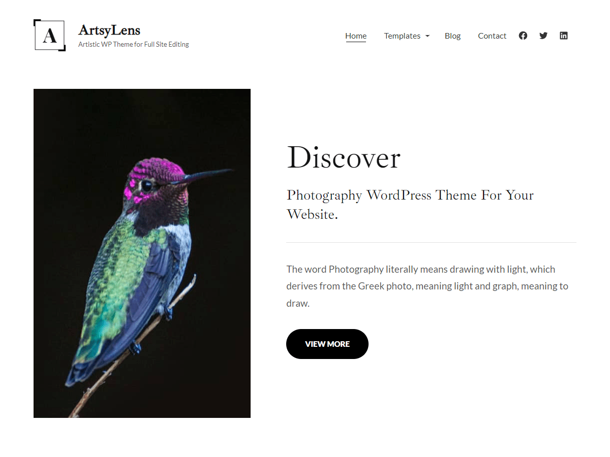 ArtsyLens - Tema WordPress ArtsyLens