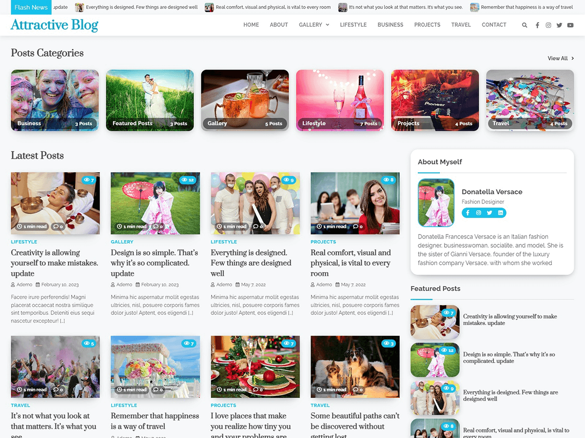 Attractive Blog - Tema WordPress Attractive Blog