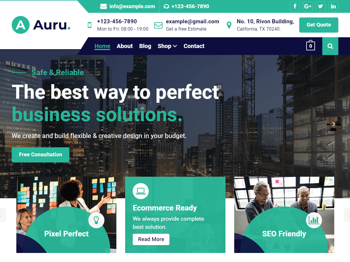 Auru - Tema WordPress Auru