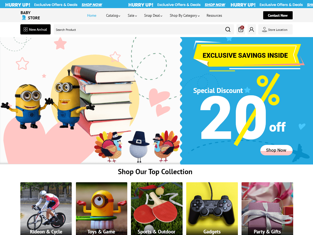 Baby Toys Store - Tema WordPress Baby Toys Store