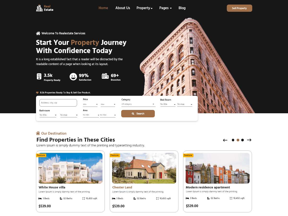 Bee Real Estate - Tema WordPress Bee Real Estate