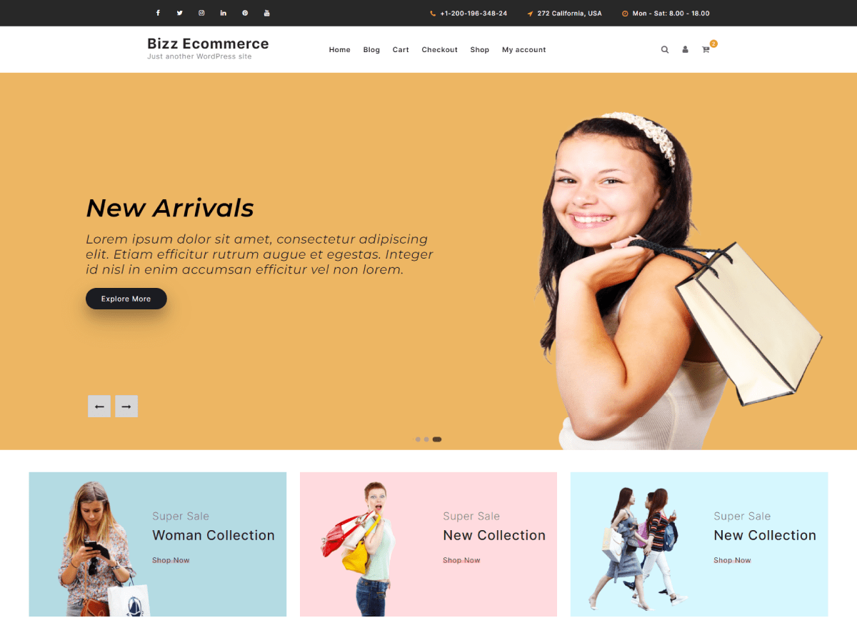 Bizz Ecommerce - Tema WordPress Bizz Ecommerce