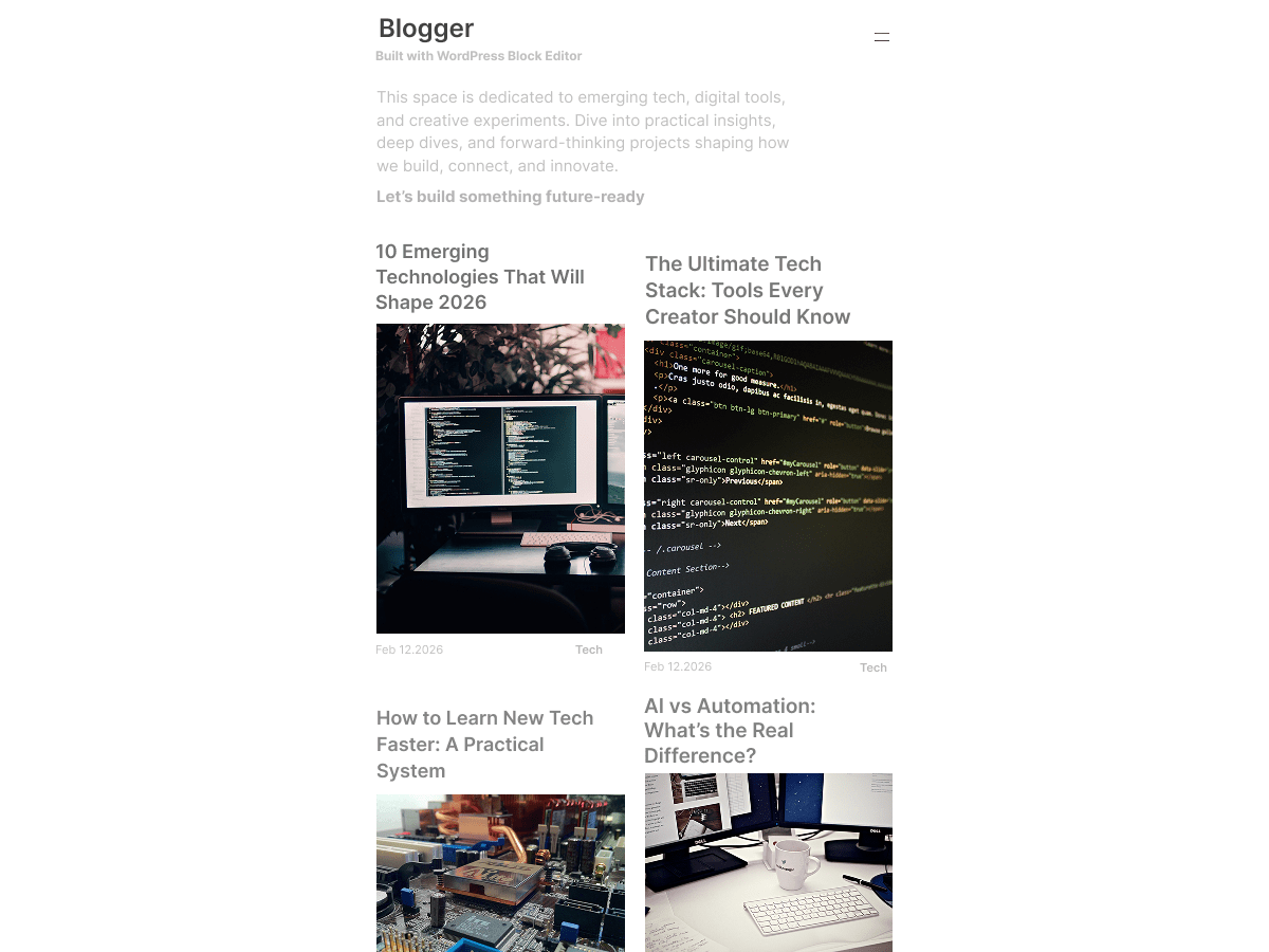 Bloggerx - Tema WordPress Bloggerx