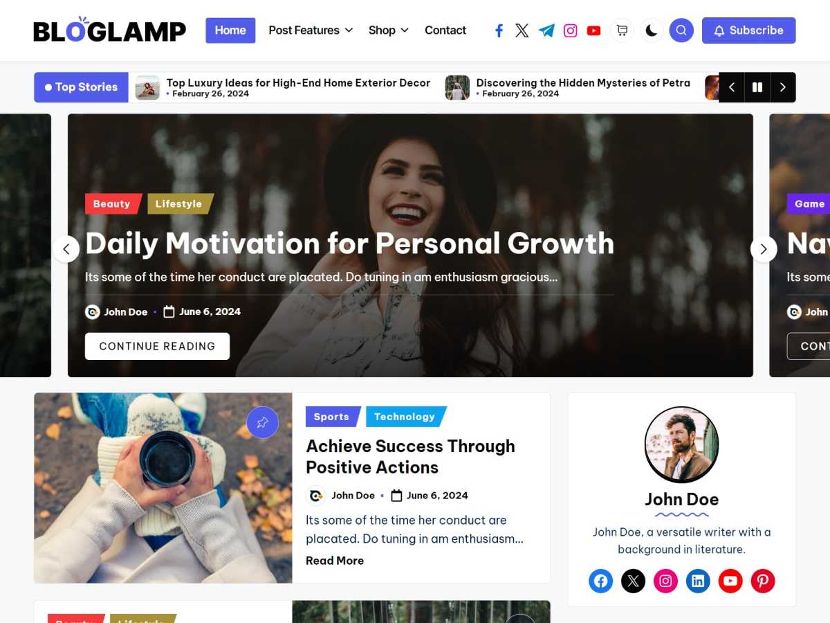 Bloglamp - Tema WordPress Bloglamp