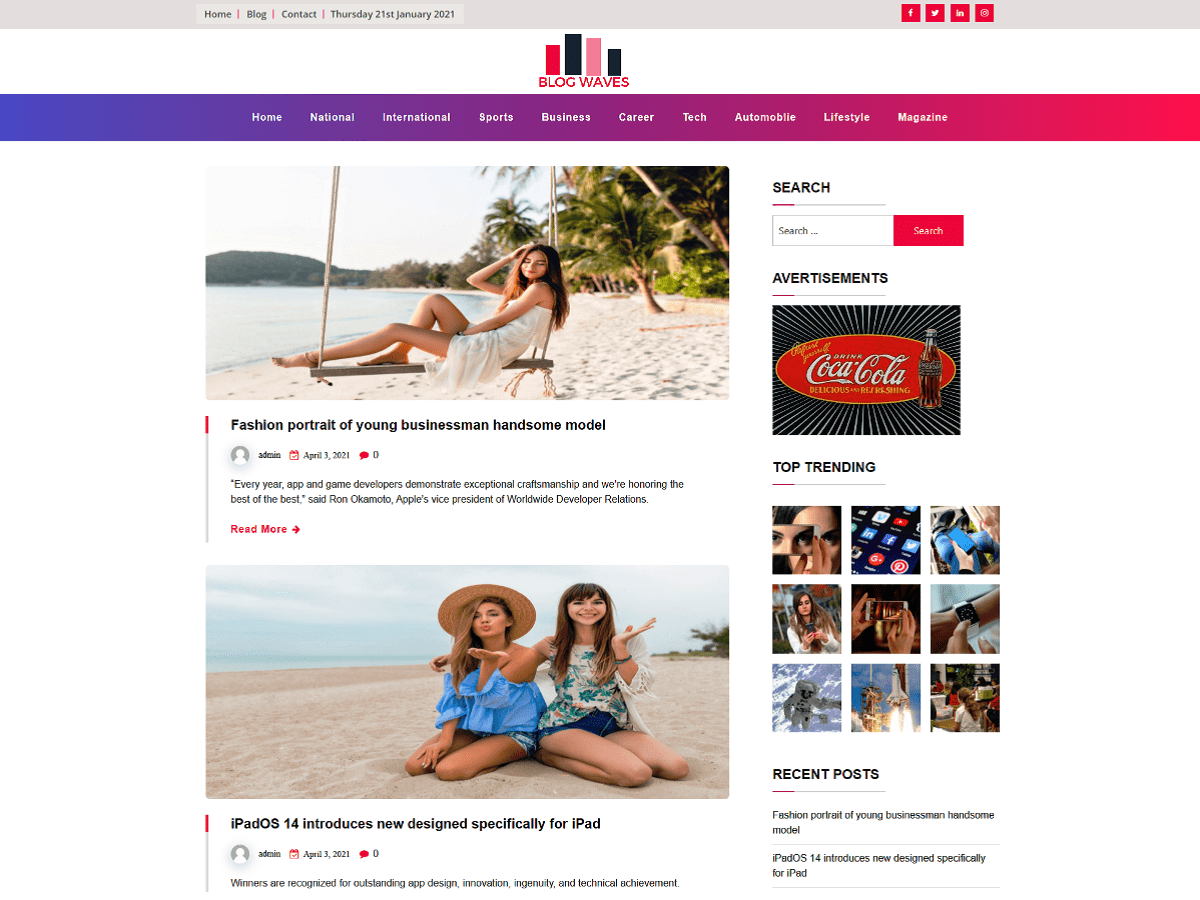 blogwaves - Tema WordPress blogwaves