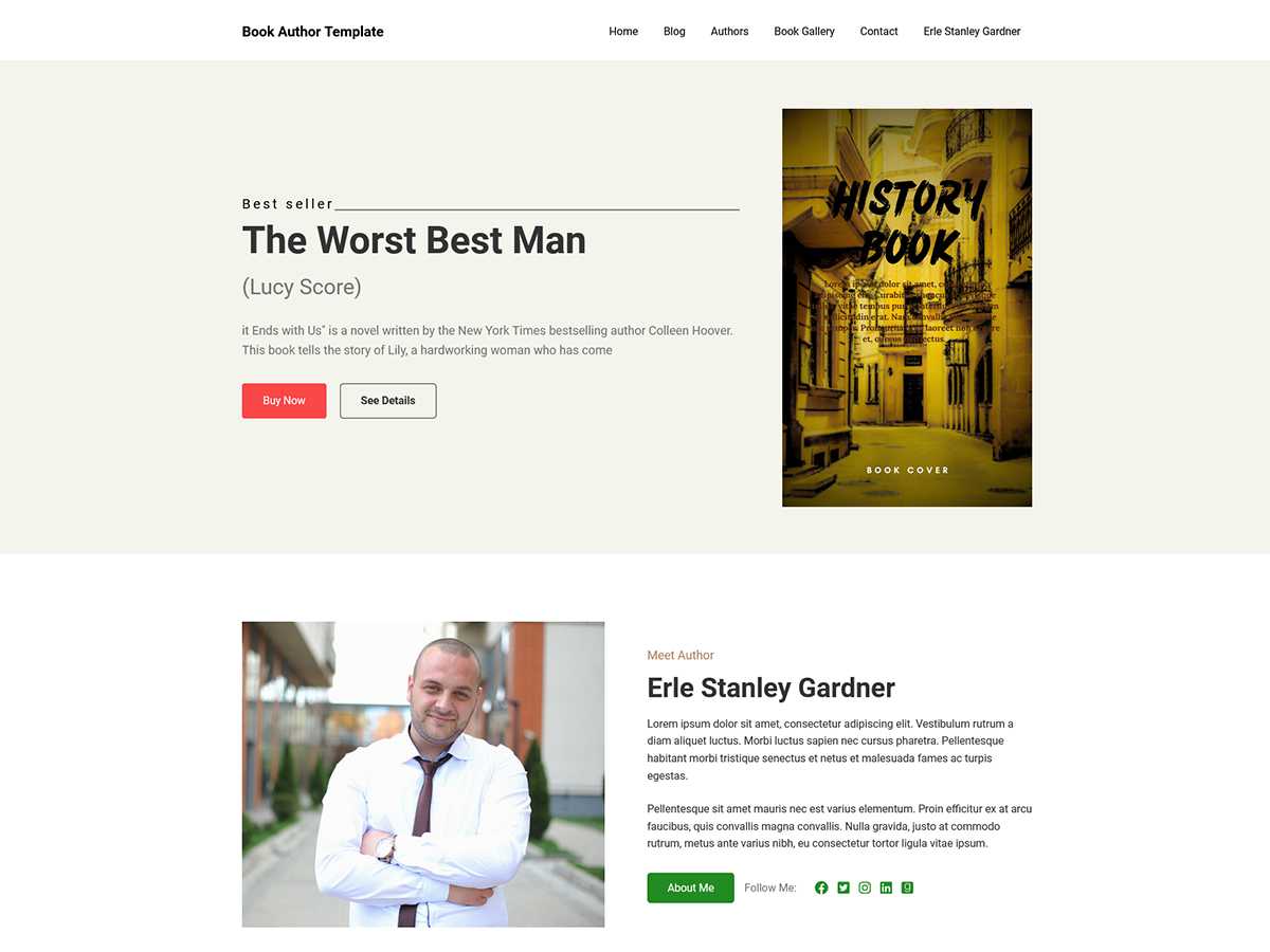Book Author Template