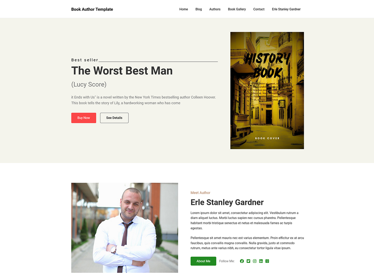 Book Author Template