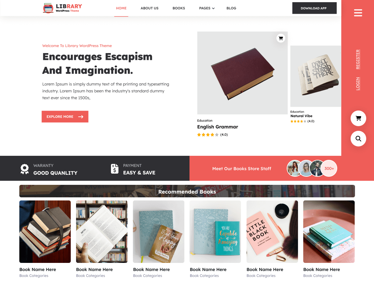 Books Library - Tema WordPress Books Library