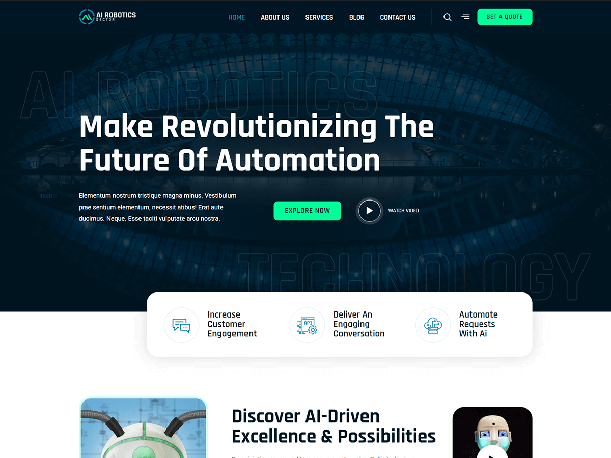 Bosa AI Robotics Sector - Tema WordPress Bosa AI Robotics Sector