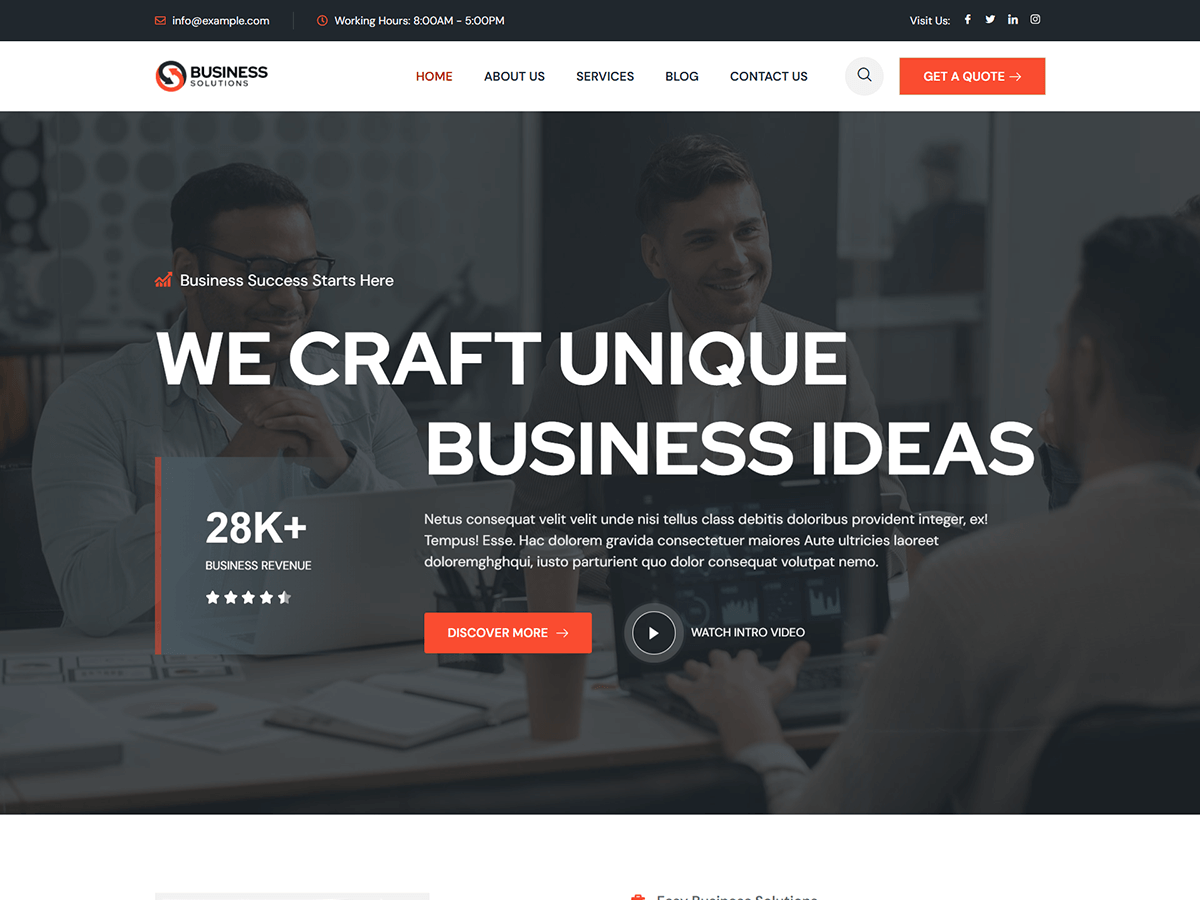 Bosa Business Solutions - Tema WordPress Bosa Business Solutions