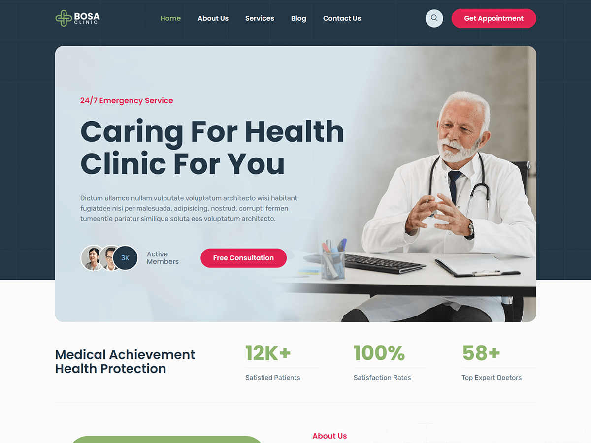 Bosa Clinic - Tema WordPress Bosa Clinic