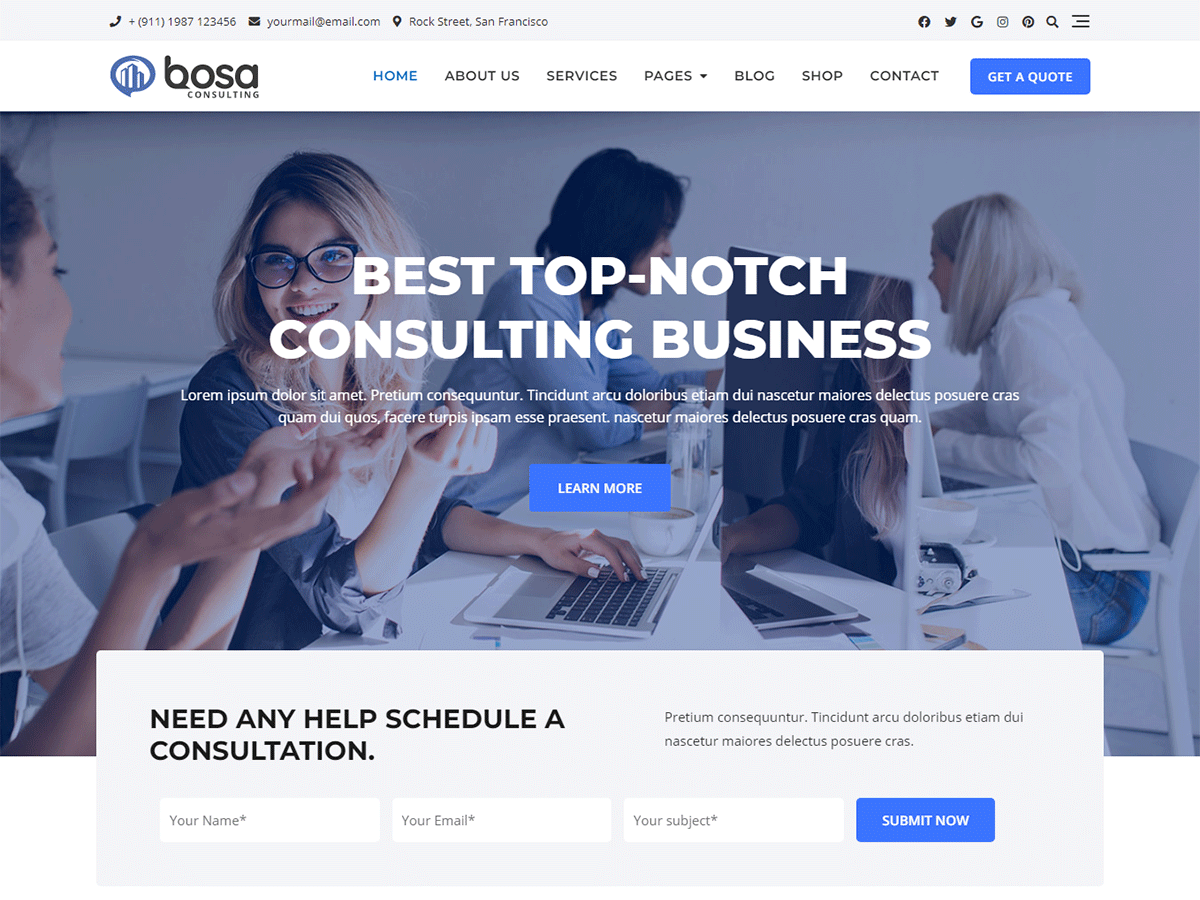 Bosa Consulting - Tema WordPress Bosa Consulting