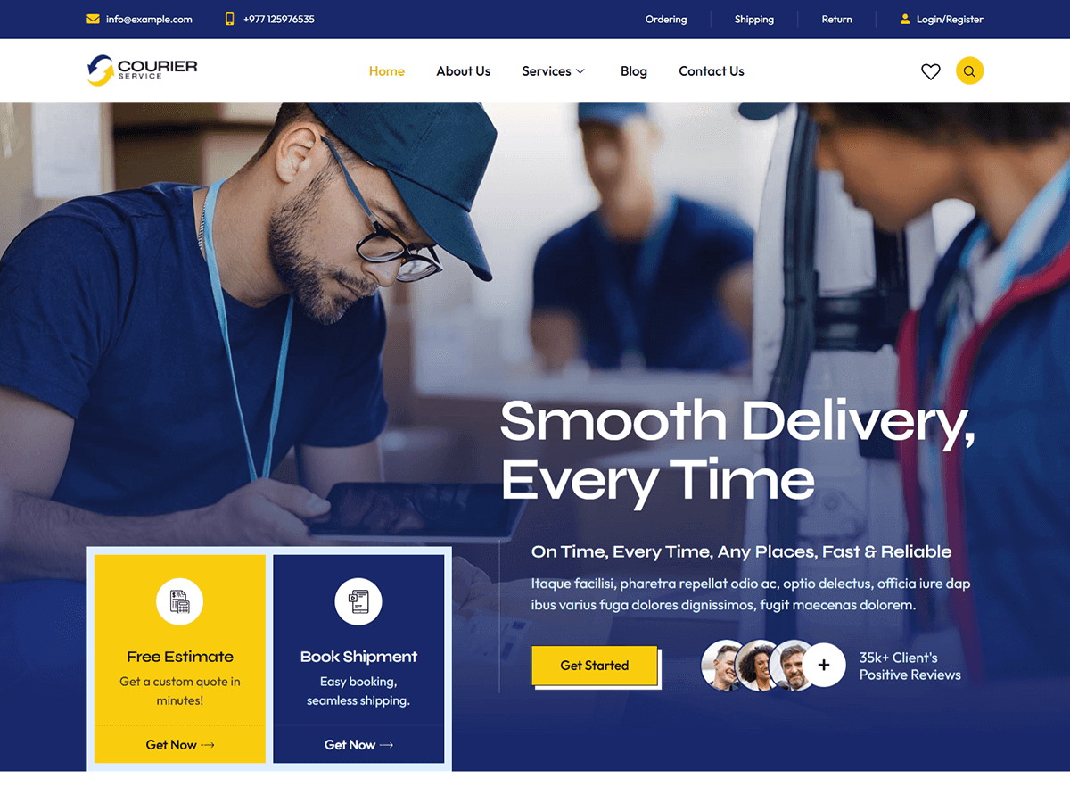 Bosa Courier Service - Tema WordPress Bosa Courier Service