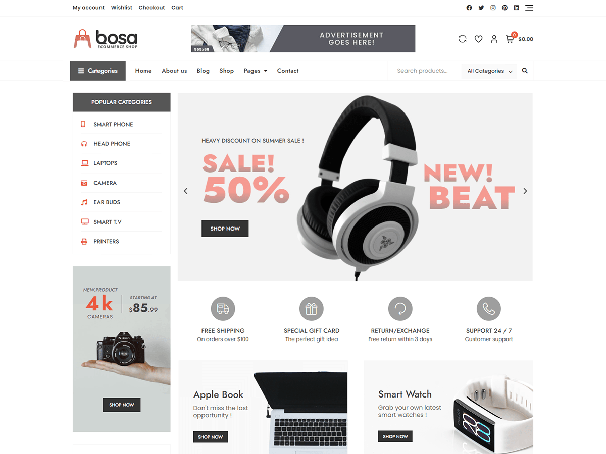 Bosa Ecommerce Shop - Tema WordPress Bosa Ecommerce Shop