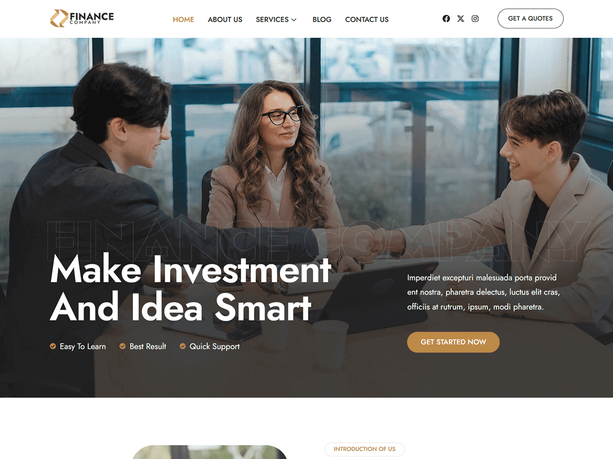 Bosa Finance Company - Tema WordPress Bosa Finance Company