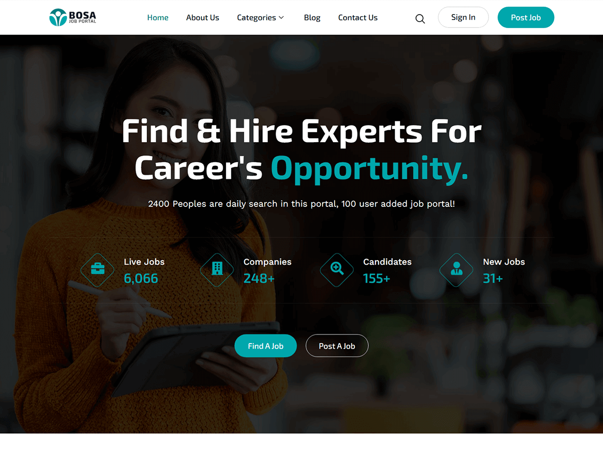 Bosa Job Portal - Tema WordPress Bosa Job Portal