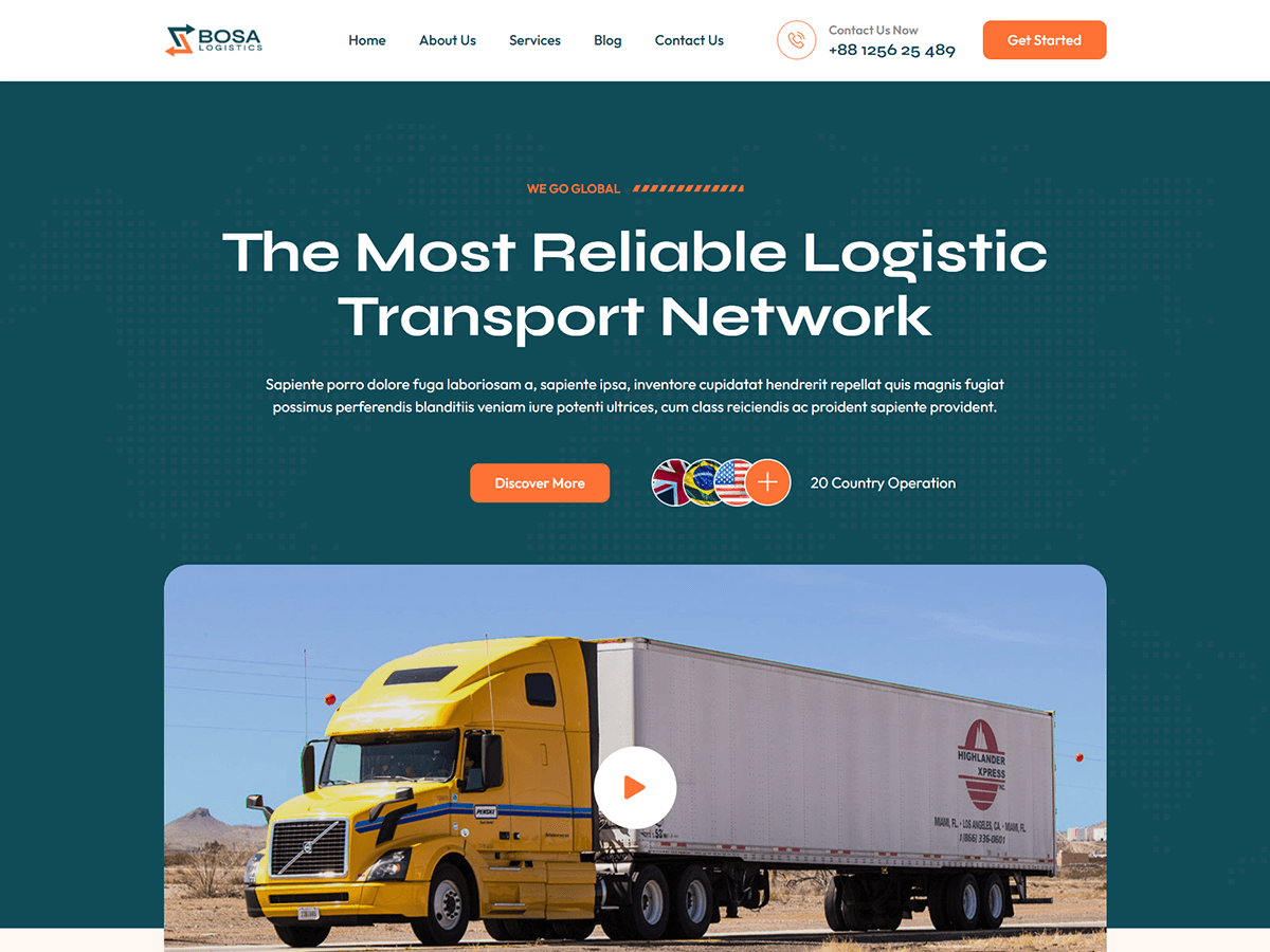 Bosa Logistics - Tema WordPress Bosa Logistics