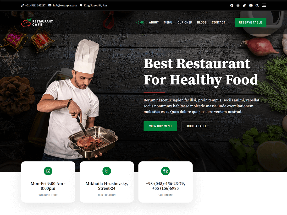 Bosa Restaurant Cafe - Tema WordPress Bosa Restaurant Cafe