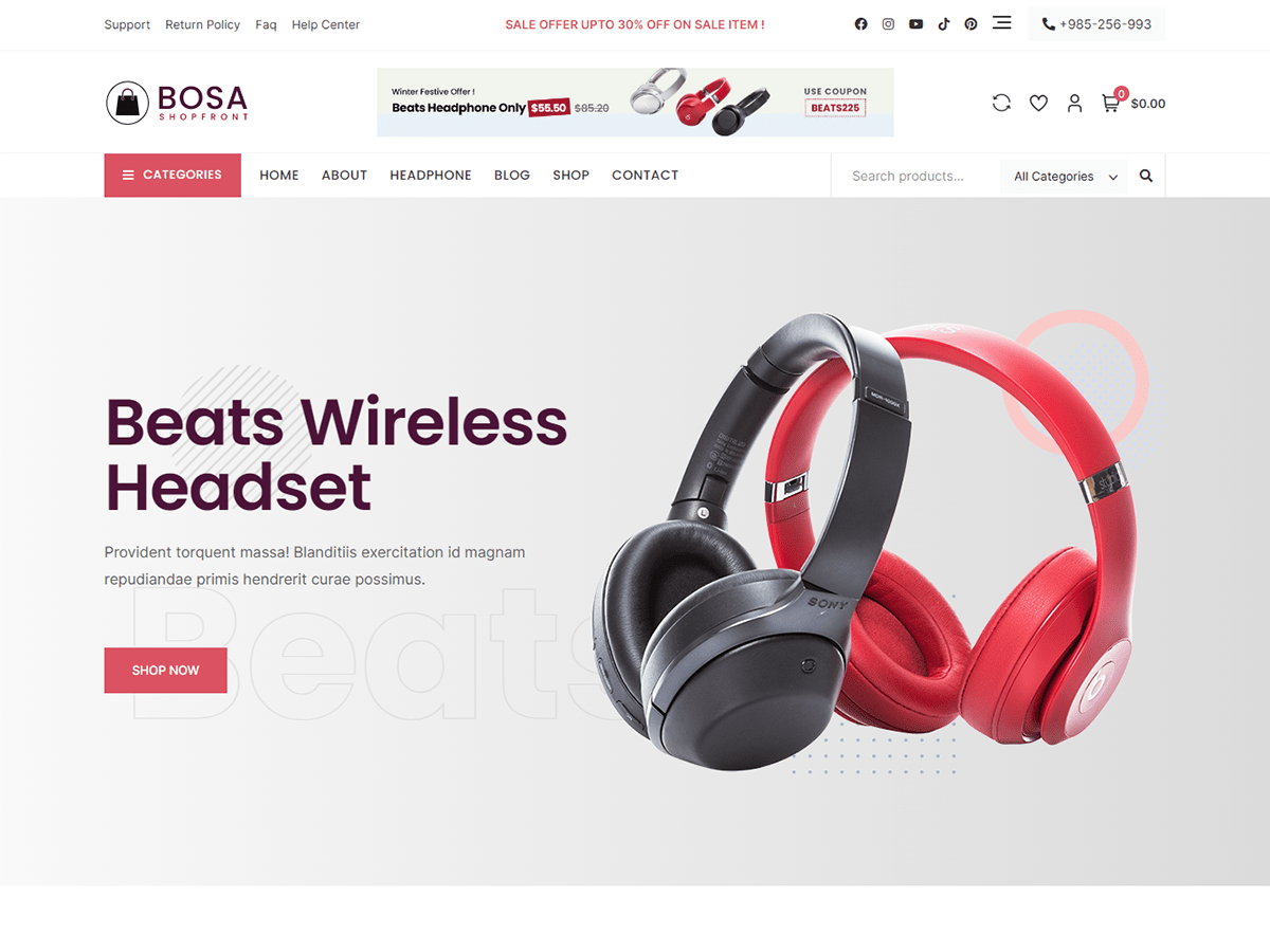 Bosa Shopfront - Tema WordPress Bosa Shopfront