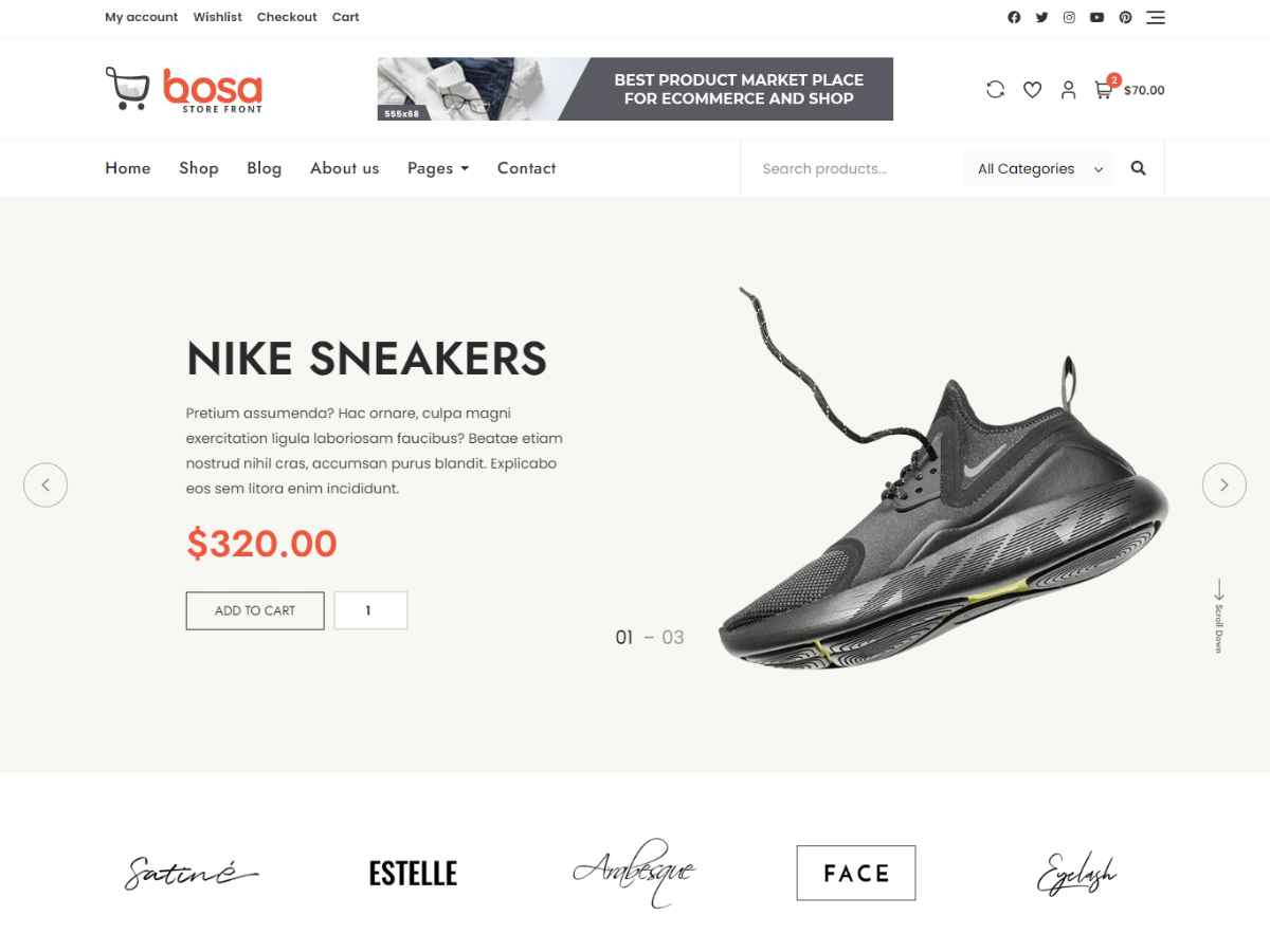 Bosa Storefront - Tema WordPress Bosa Storefront