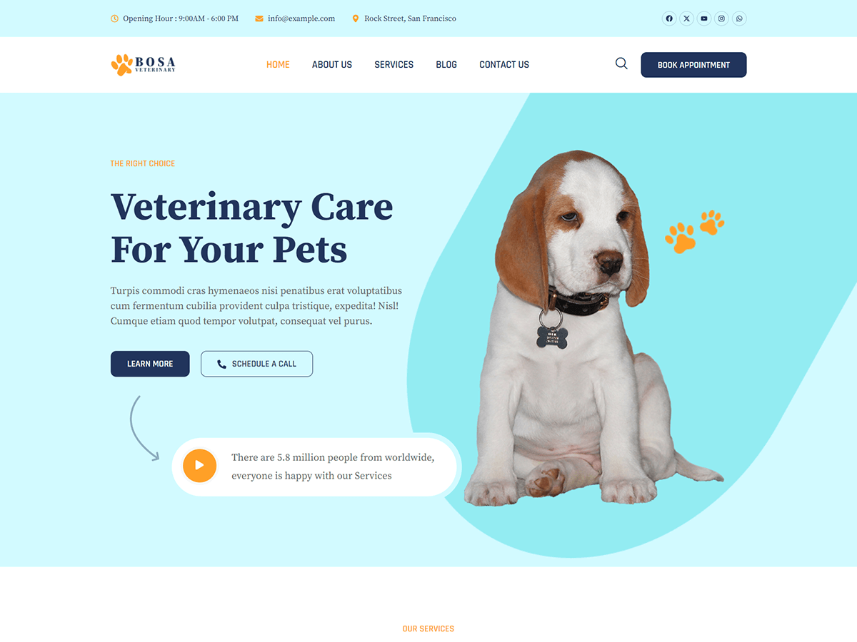Bosa Veterinary - Tema WordPress Bosa Veterinary
