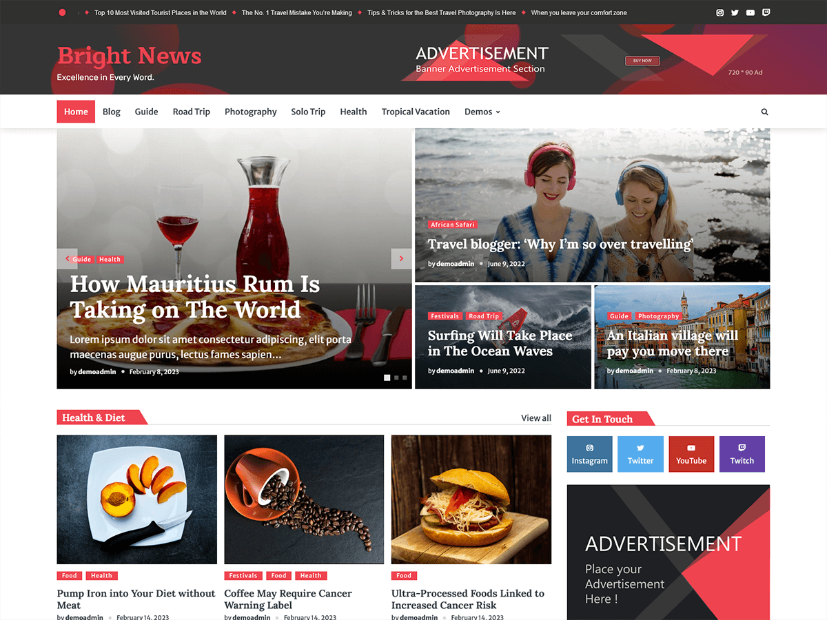 Bright News - Tema WordPress Bright News