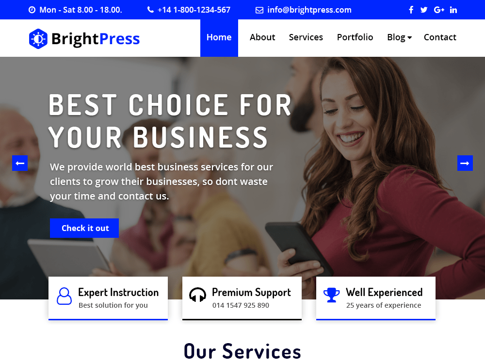 BrightPress - Tema WordPress BrightPress
