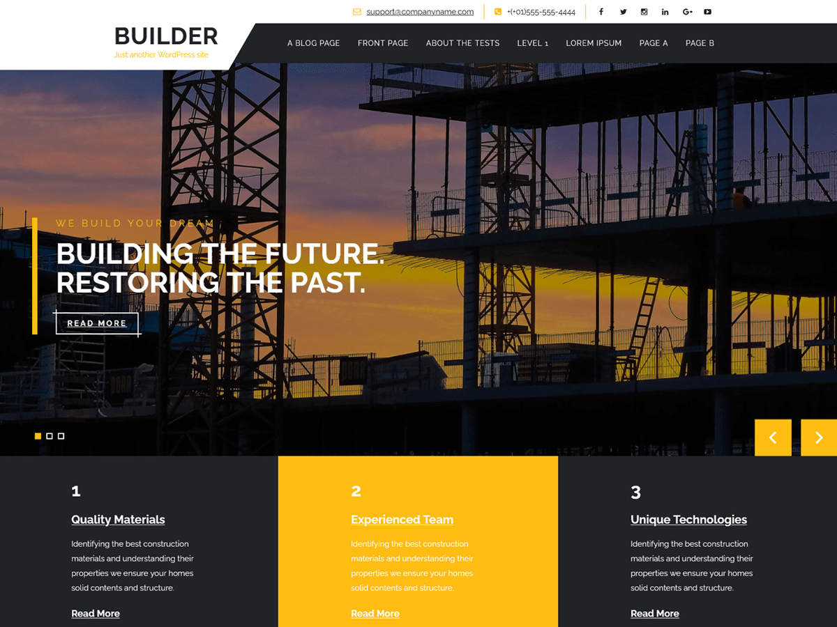 Builders Lite - Tema WordPress Builders Lite