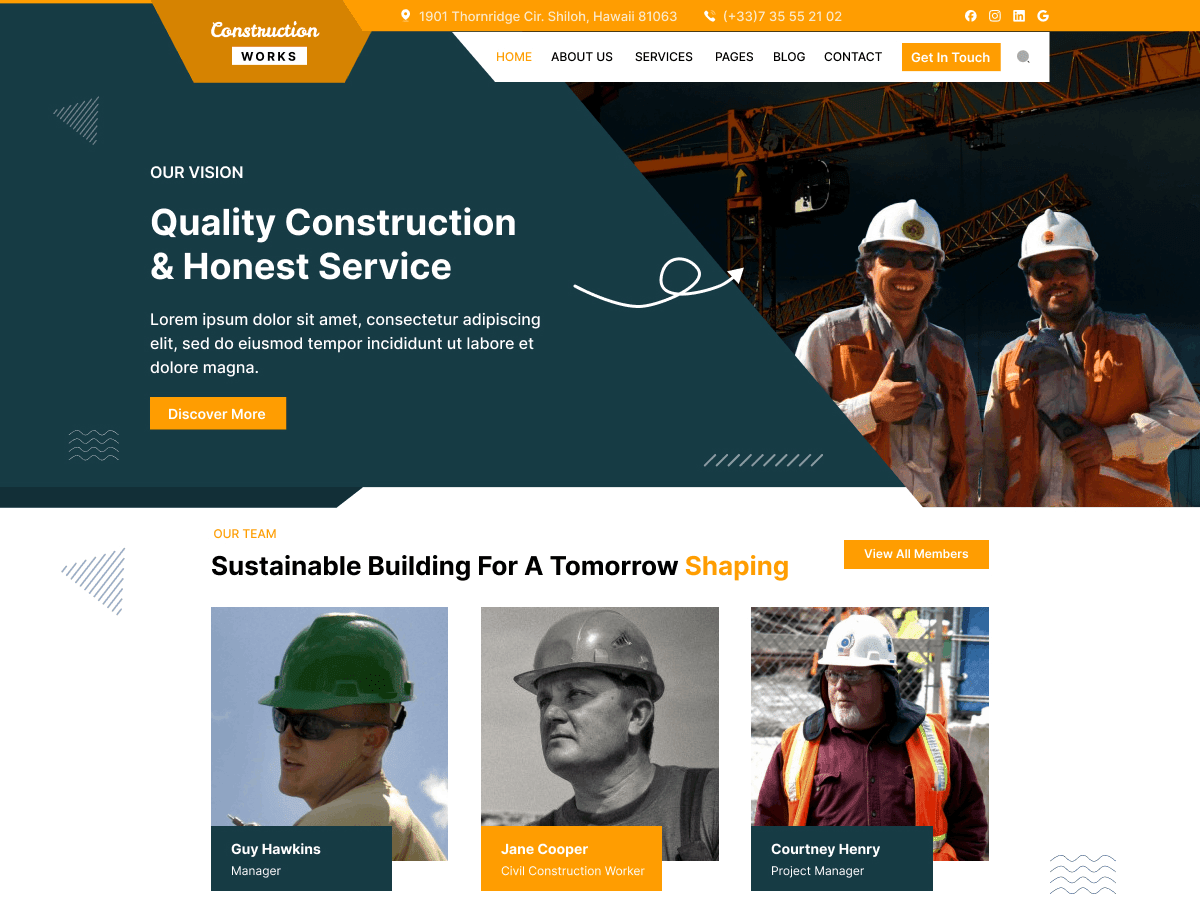 Building Architect - Tema WordPress Building Architect