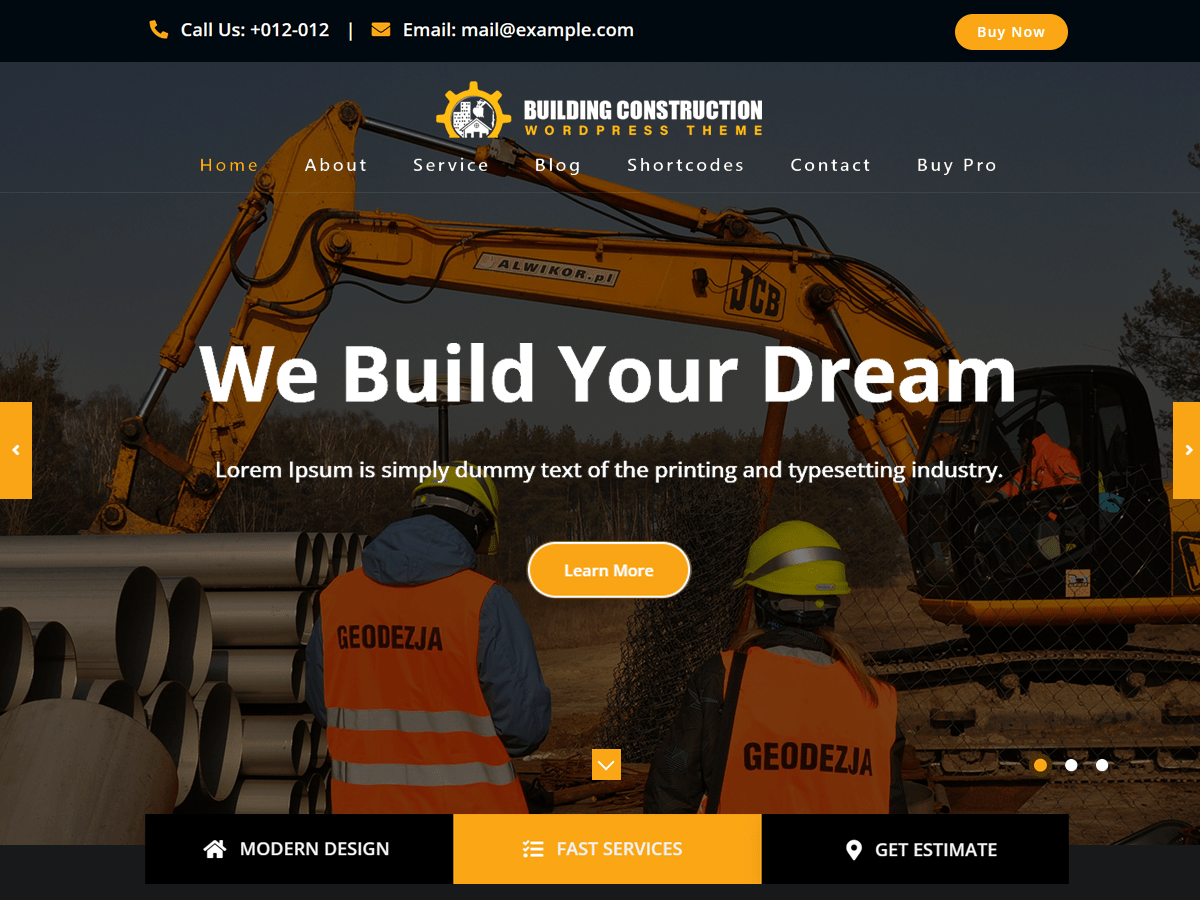 Building Construction - Tema WordPress Building Construction