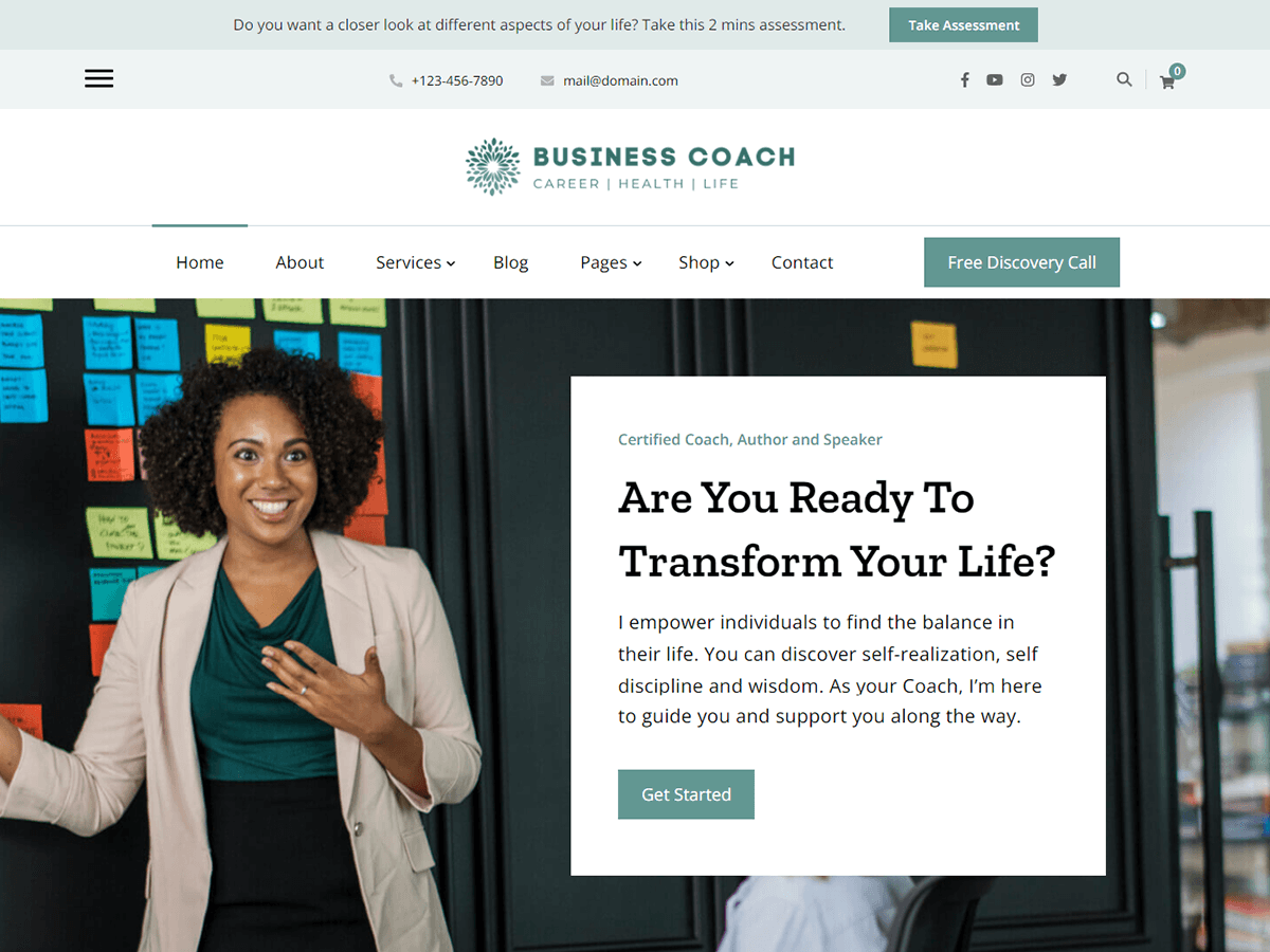 Business Coach - Tema WordPress Business Coach