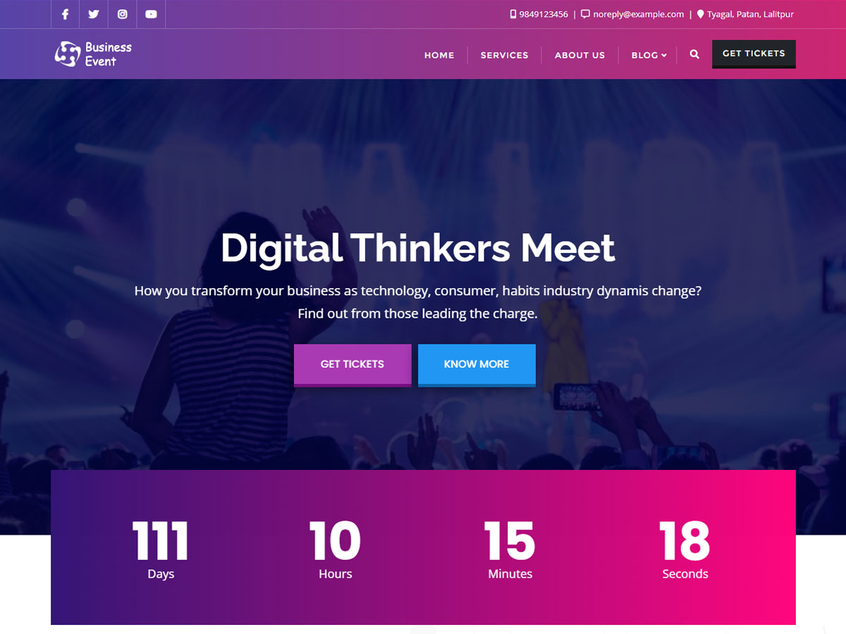 Business Event - Tema WordPress Business Event