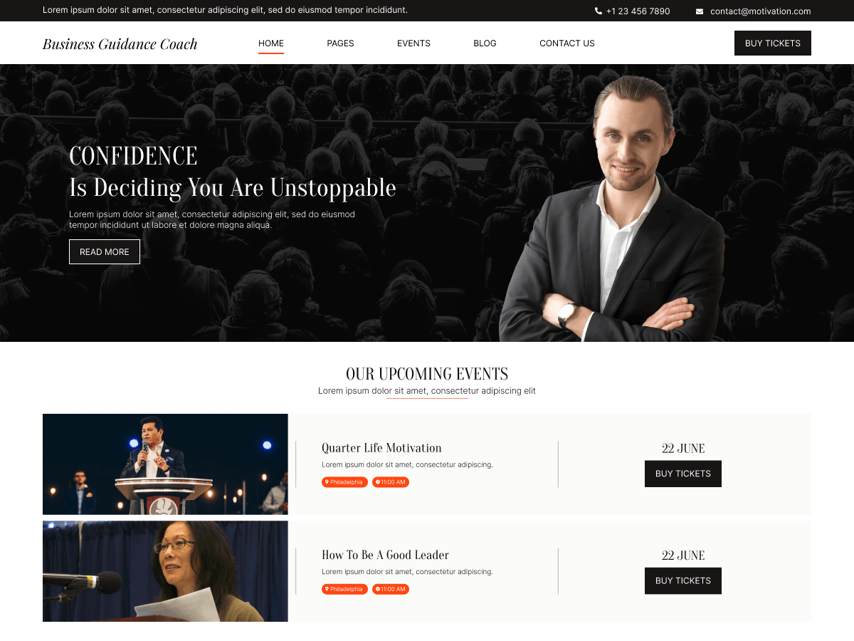 Business Guidance Coach - Tema WordPress Business Guidance Coach