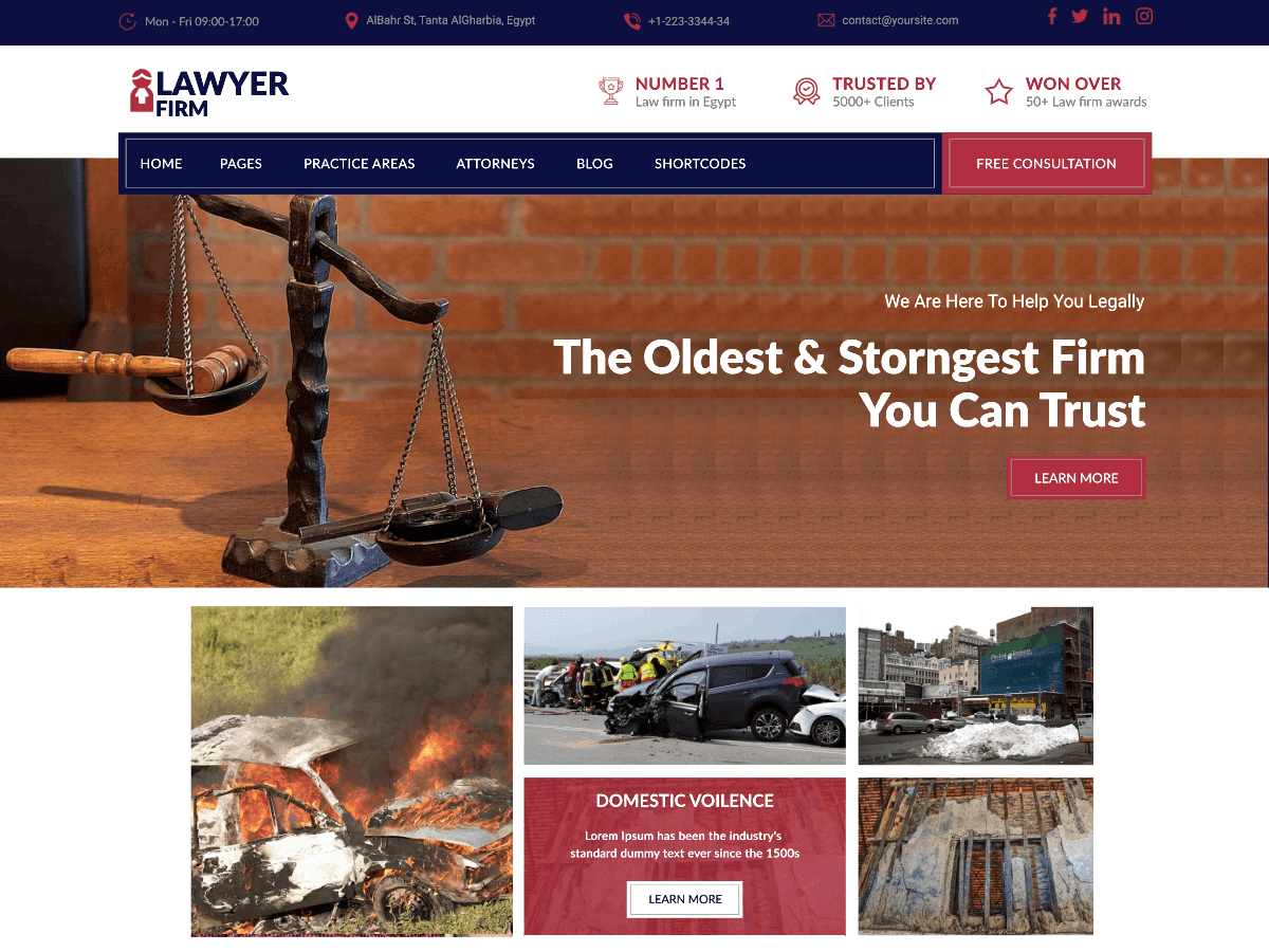 Business Lawyer Firm - Tema WordPress Business Lawyer Firm
