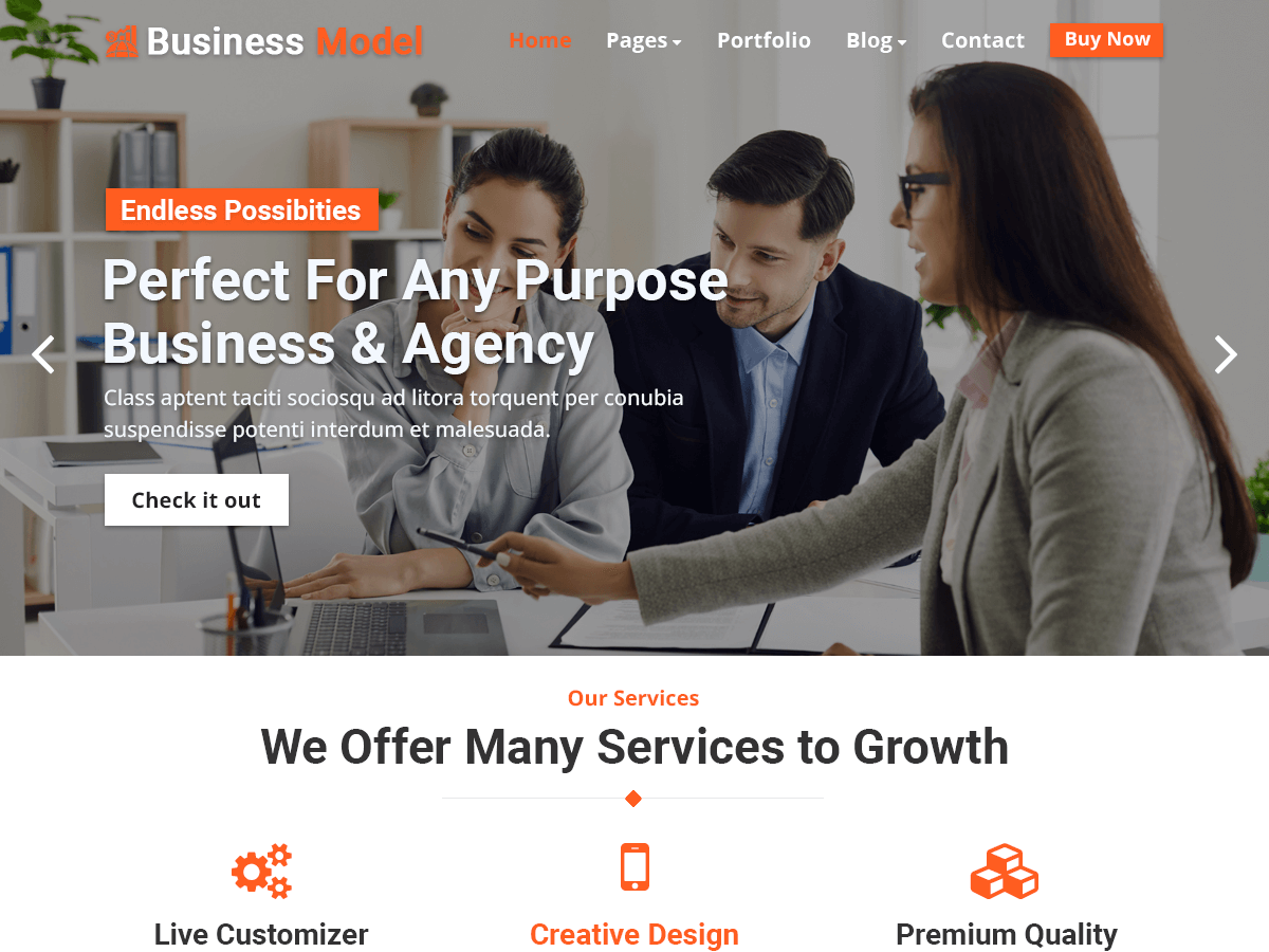 Business Model - Tema WordPress Business Model