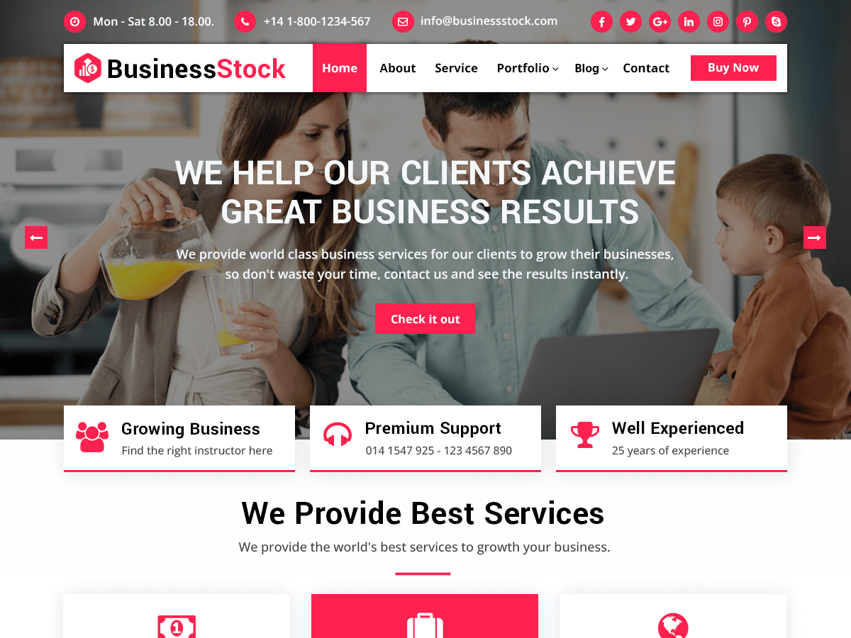 Business Stock - Tema WordPress Business Stock