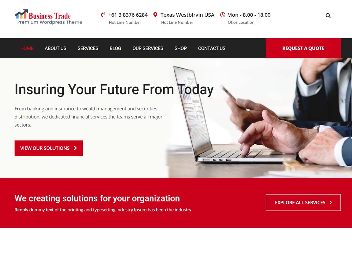 Business Trade - Tema WordPress Business Trade