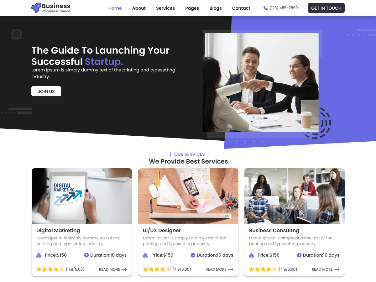 Business Venture - Tema WordPress Business Venture