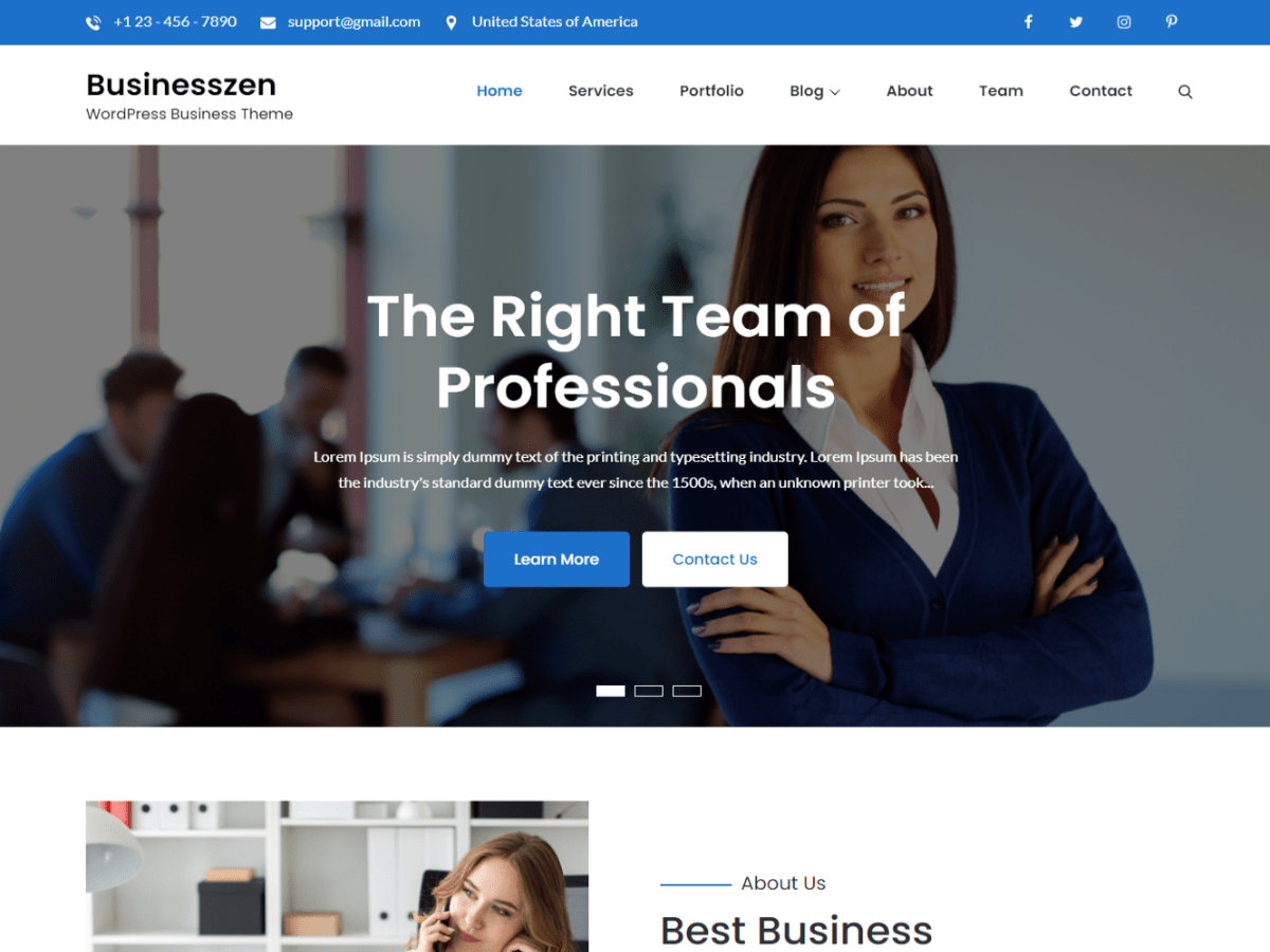 Businesszen - Tema WordPress Businesszen