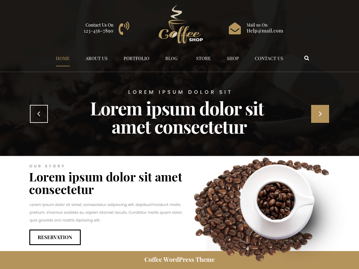 Cafe Coffee Shop - Tema WordPress Cafe Coffee Shop