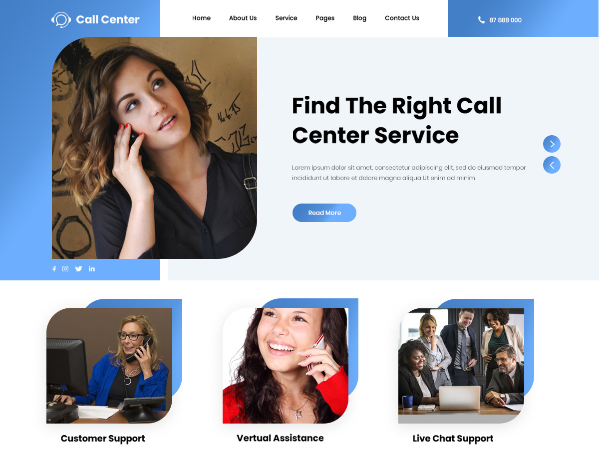 Call Center - Tema WordPress Call Center