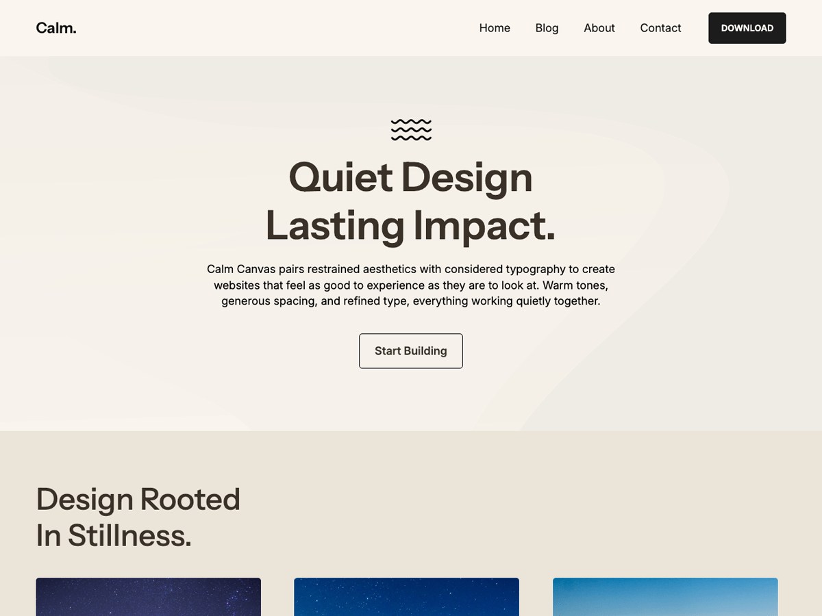 Calm Canvas - Tema WordPress Calm Canvas