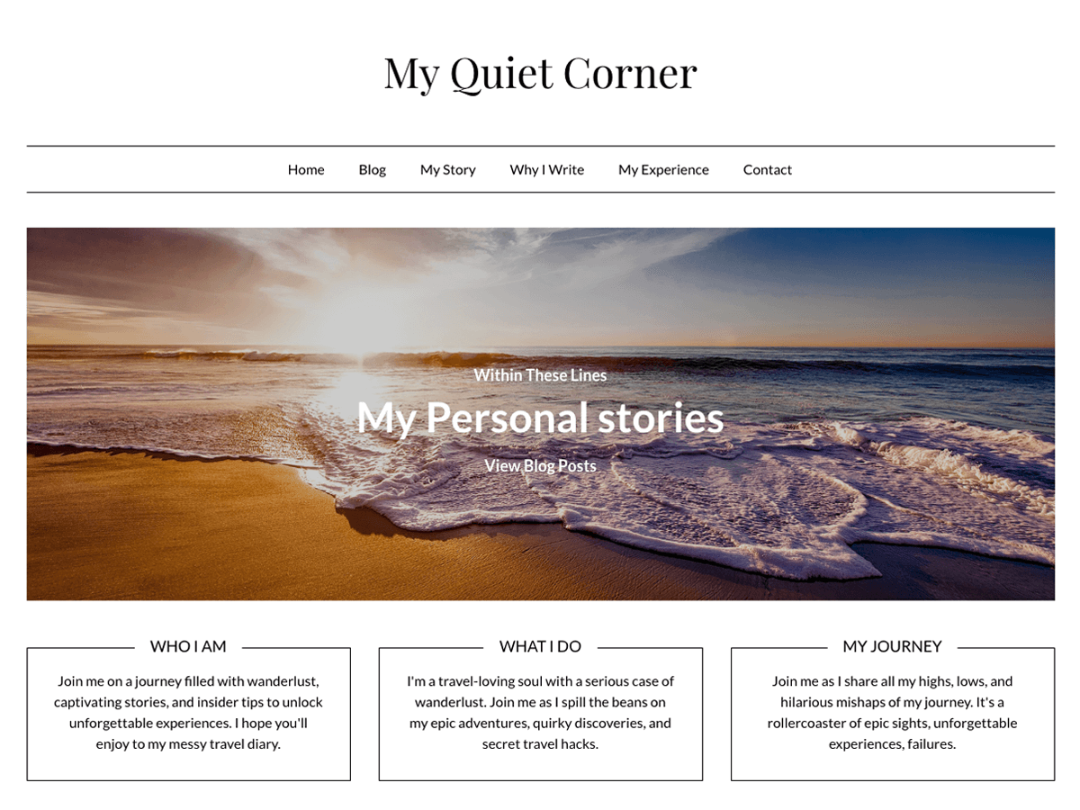 Calm Minimal Blog