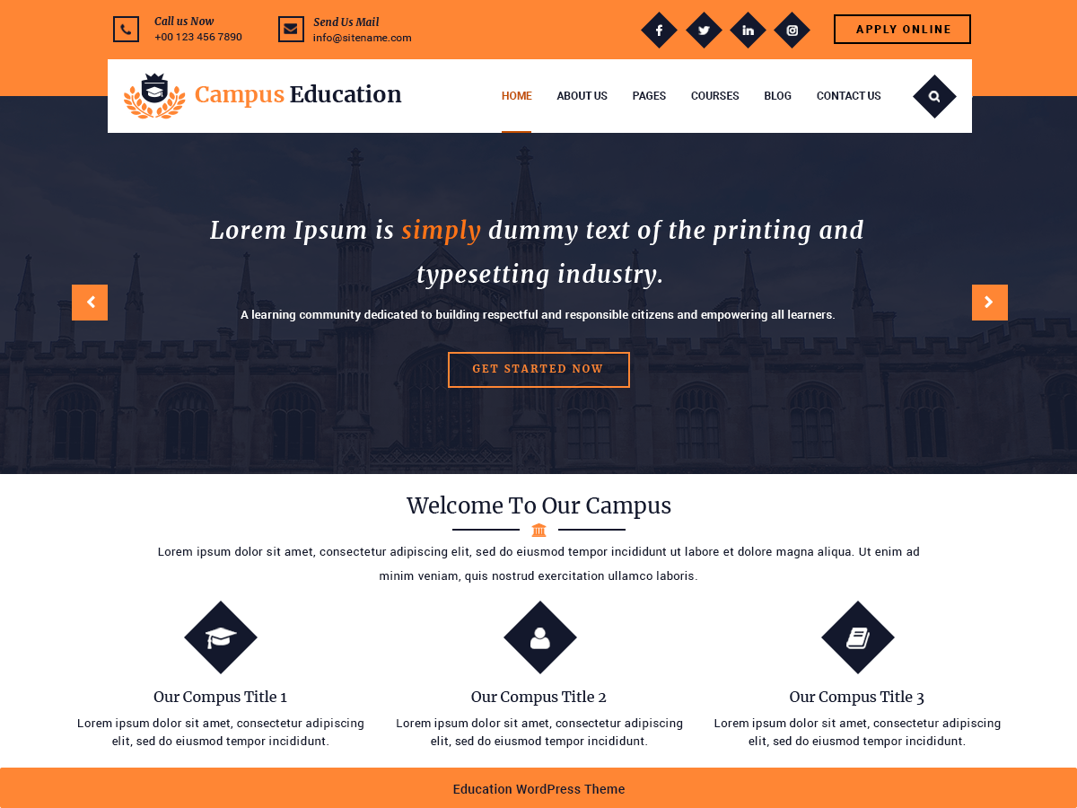 Campus Education - Tema WordPress Campus Education