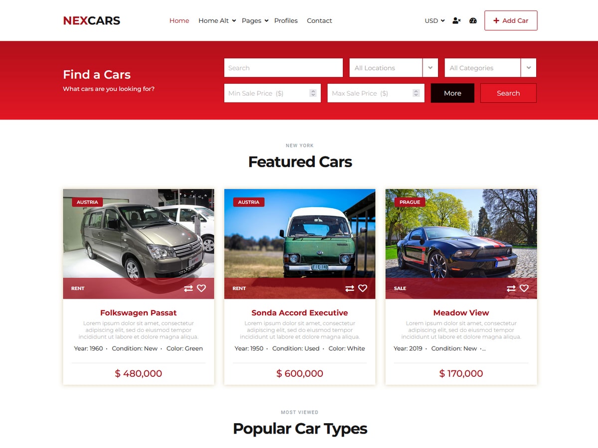 Car Dealer NexCars - Tema WordPress Car Dealer NexCars