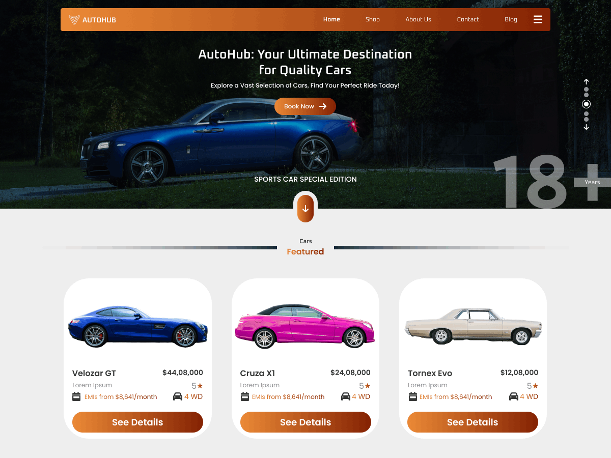 Car Dealer Shop - Tema WordPress Car Dealer Shop