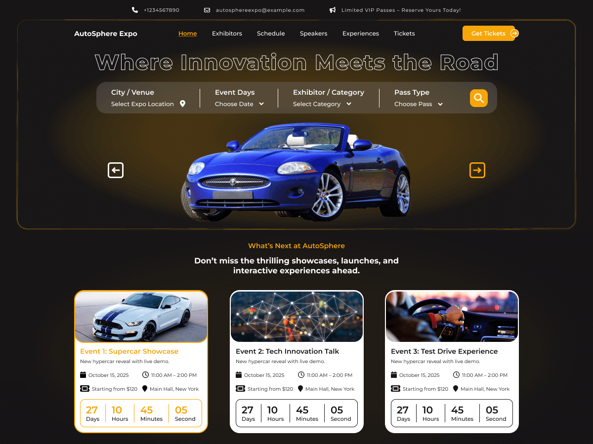 Car Exhibition - Tema WordPress Car Exhibition