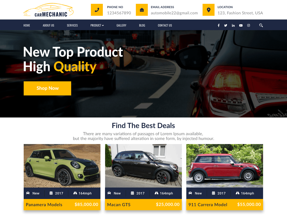 Car Mechanic - Tema WordPress Car Mechanic