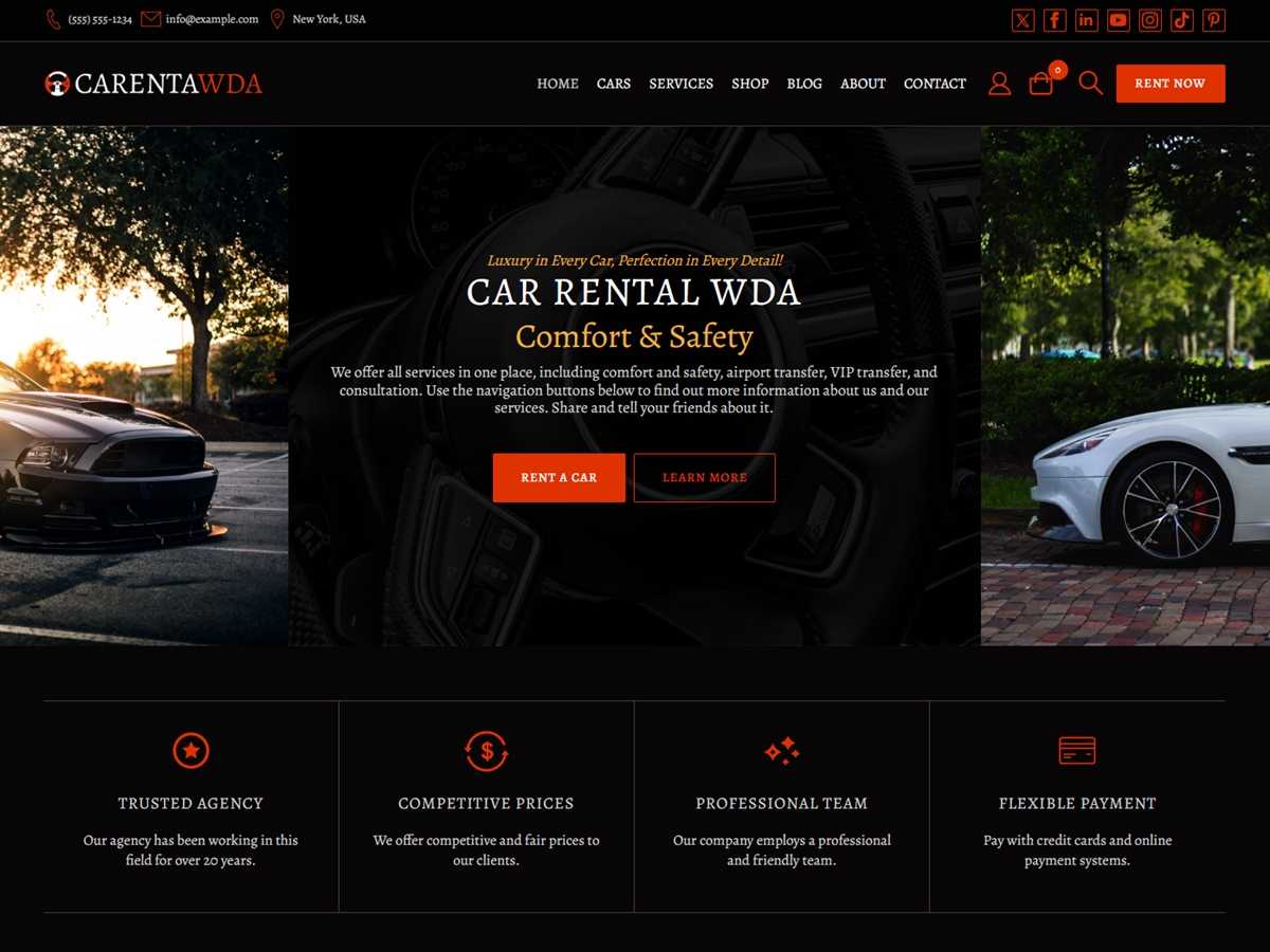 Car Rental WDA - Tema WordPress Car Rental WDA