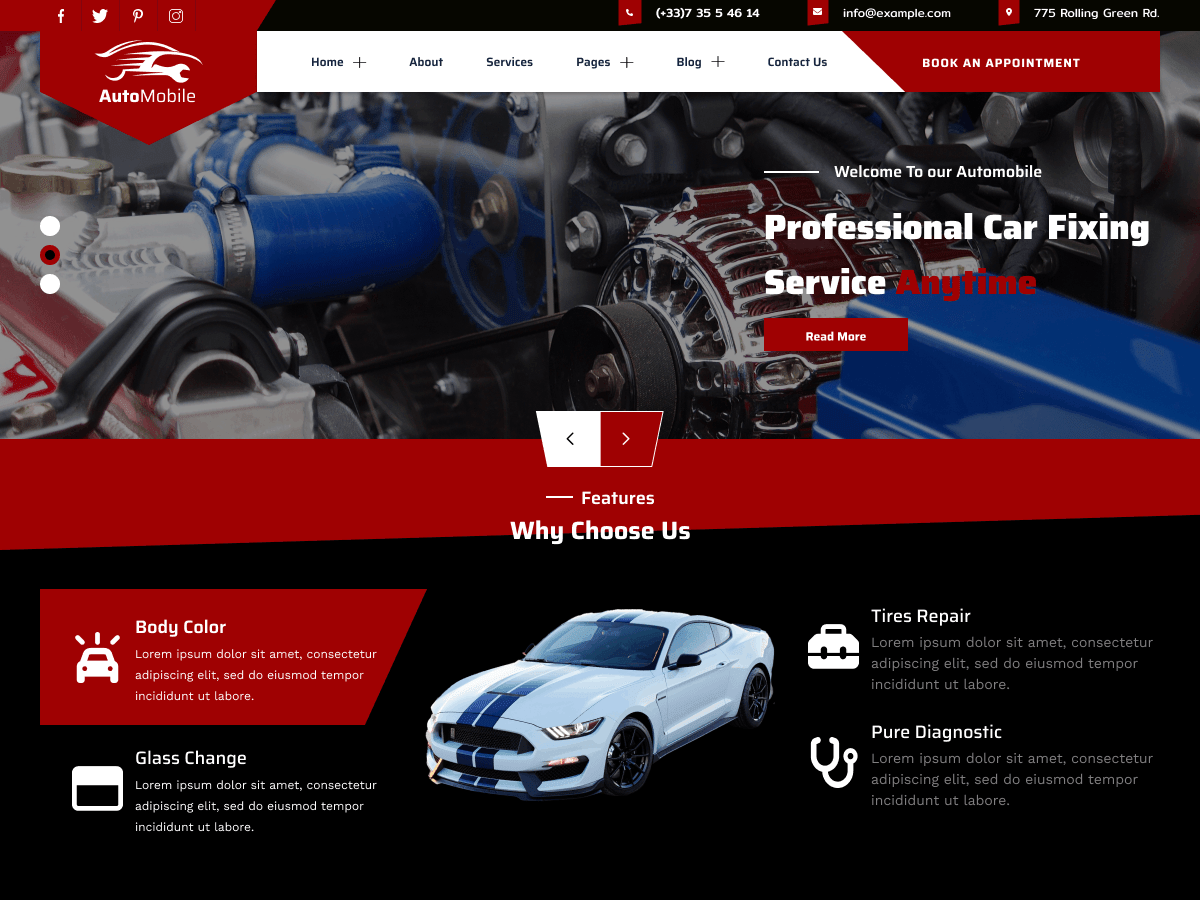 Car Repair Blocks - Tema WordPress Car Repair Blocks
